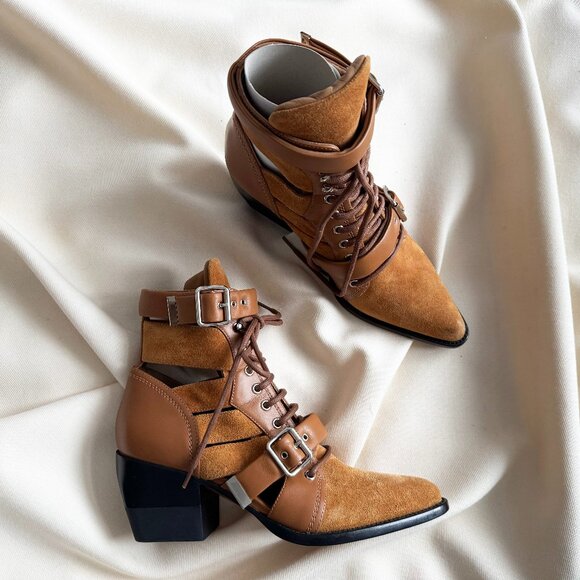 Chloe Rylie Boots in Tan Suede, size 41 - Picture 4 of 13